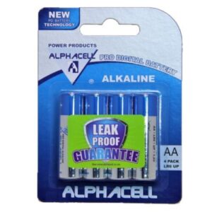 BATTERY AA ALPHACELL 4PK