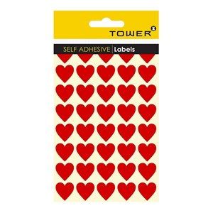 HEART STICKERS RED (160 STICKERS)