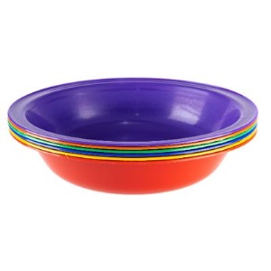 PLASTIC SOUP BOWL SET 6PC RE-USABLE