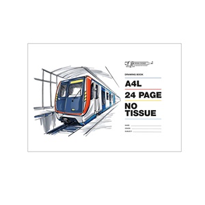 DRAWING BOOK A4L 24 PAGE NO TISSUE