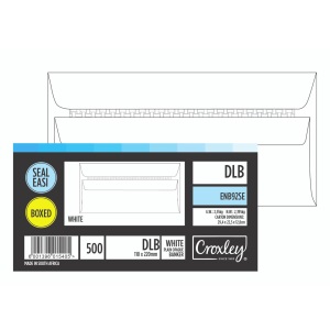 ENV DBL PLAIN WHITE BOX OF 500