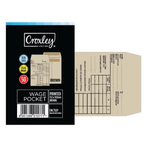 ENV WAGE NO7 PRINTED CELLO 50PK