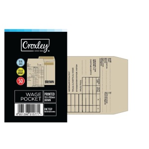 ENV WAGE NO7 PRINTED CELLO BOX 10X50PK