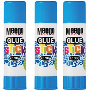 GLUE STICK MEECO 3PK 36G