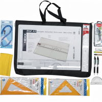EGD DRAWING BOARD SINGLE LOCK BOARD WITH UNPADDED BAG WHITE BACKGROUND